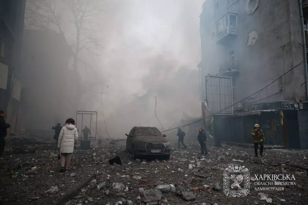 Bodies of child and woman found after missile strike in central Kharkiv photo