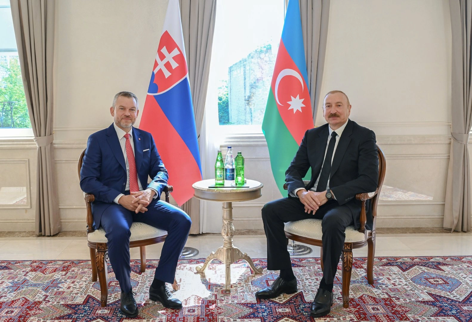 President Ilham Aliyev holds one-on-one meeting with President of Slovakia in Shusha