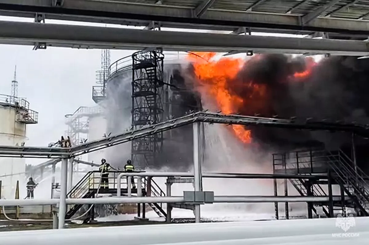 Overnight drone attack damages oil depot in Russia’s Rostov region