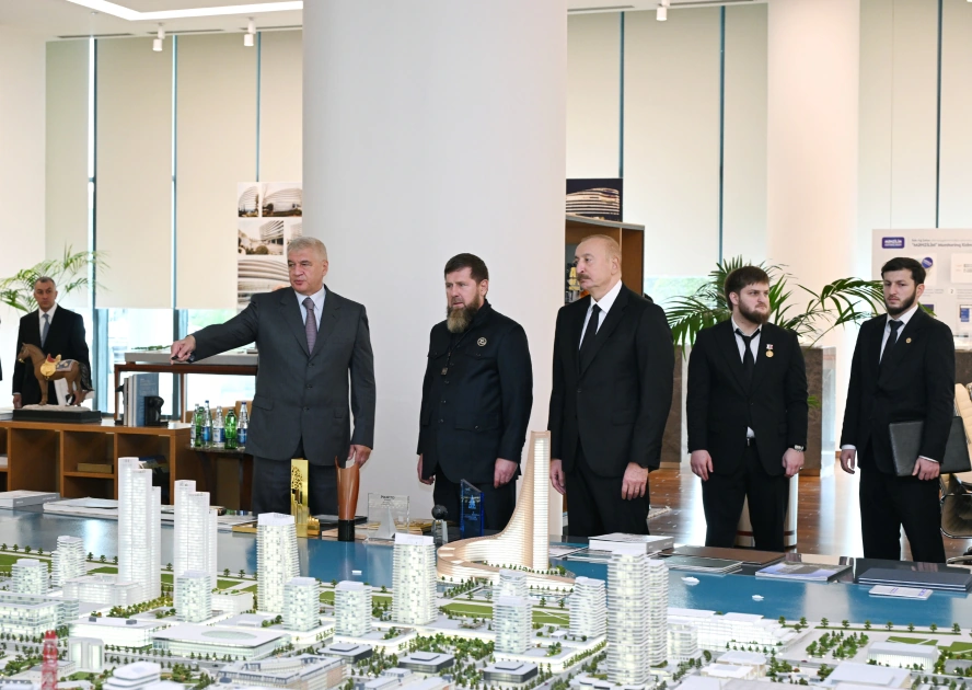 President Ilham Aliyev and Head of Chechen Republic of Russia visit Baku White City (PHOTO)