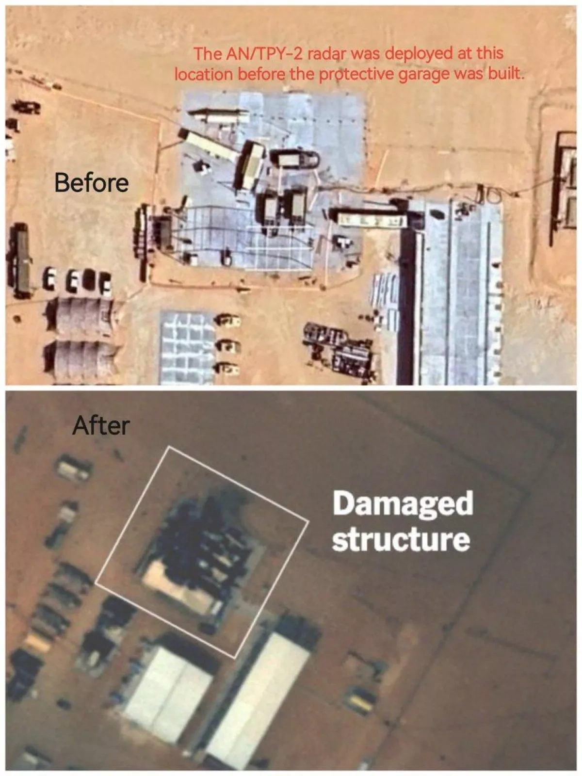 Iranian strikes damage multiple US missile defence sites in Middle East PHOTO
