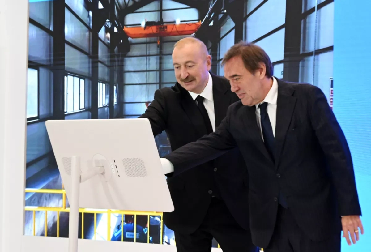 Azerbaijan lays foundation for textile cluster, launches hydropower plant PHOTO