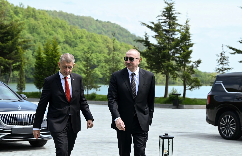 Official luncheon hosted in honor of Czech Prime Minister on behalf of President Ilham Aliyev (PHOTO)