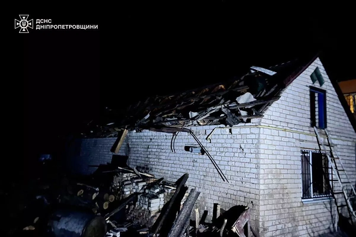 Massive overnight strike hits Ukraine's Dnipropetrovsk region, two injured photo