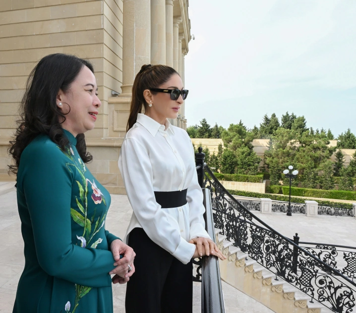 President Ilham Aliyev, First Lady Mehriban Aliyeva meet with Vietnam's Vice President (PHOTO)