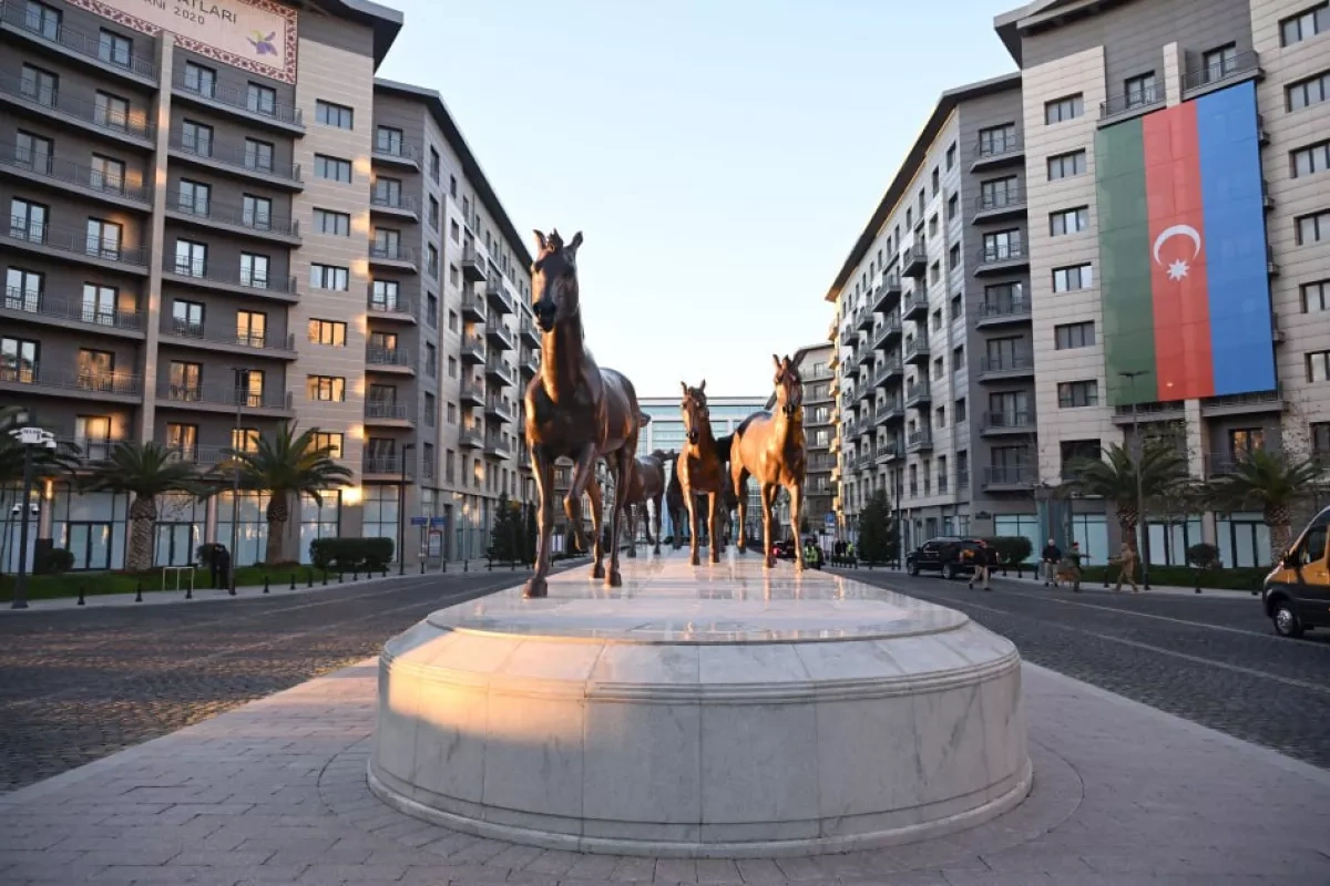 Azerbaijani president visits Baku White City PHOTO