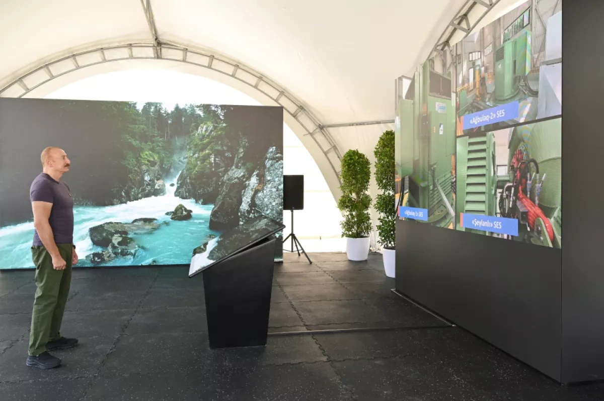 President Aliyev inaugurates three hydroelectric power stations in Lachin PHOTO