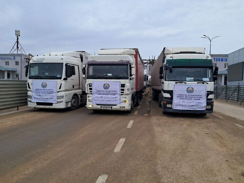 Uzbekistan sends humanitarian aid to Afghanistan