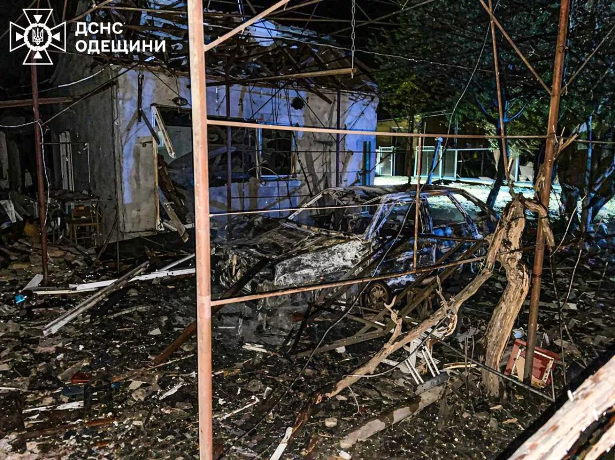 Three houses destroyed in attack on Ukraine's Odesa region PHOTO