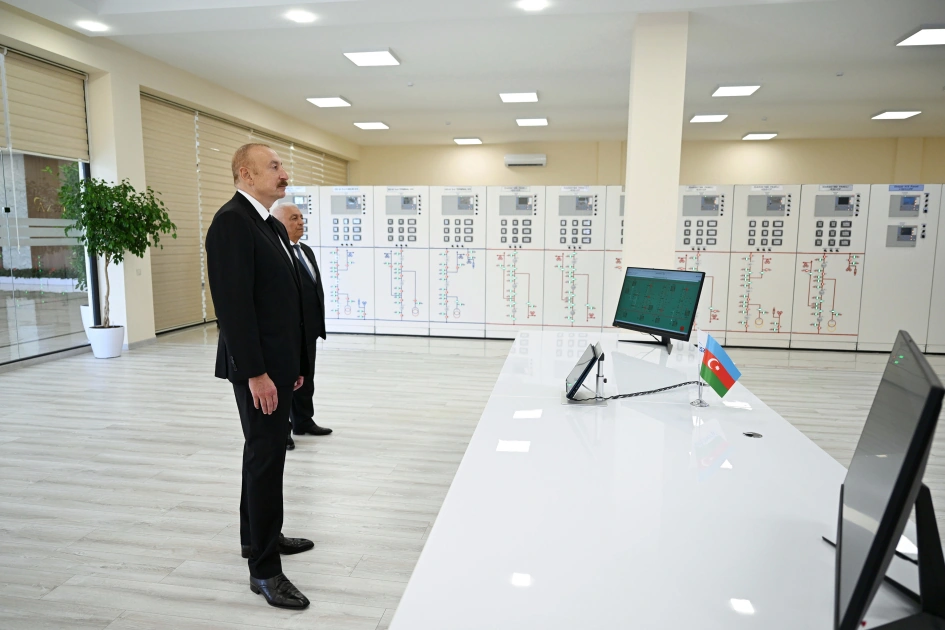 President Ilham Aliyev inaugurates Yeni Sangachal Substation (PHOTO)