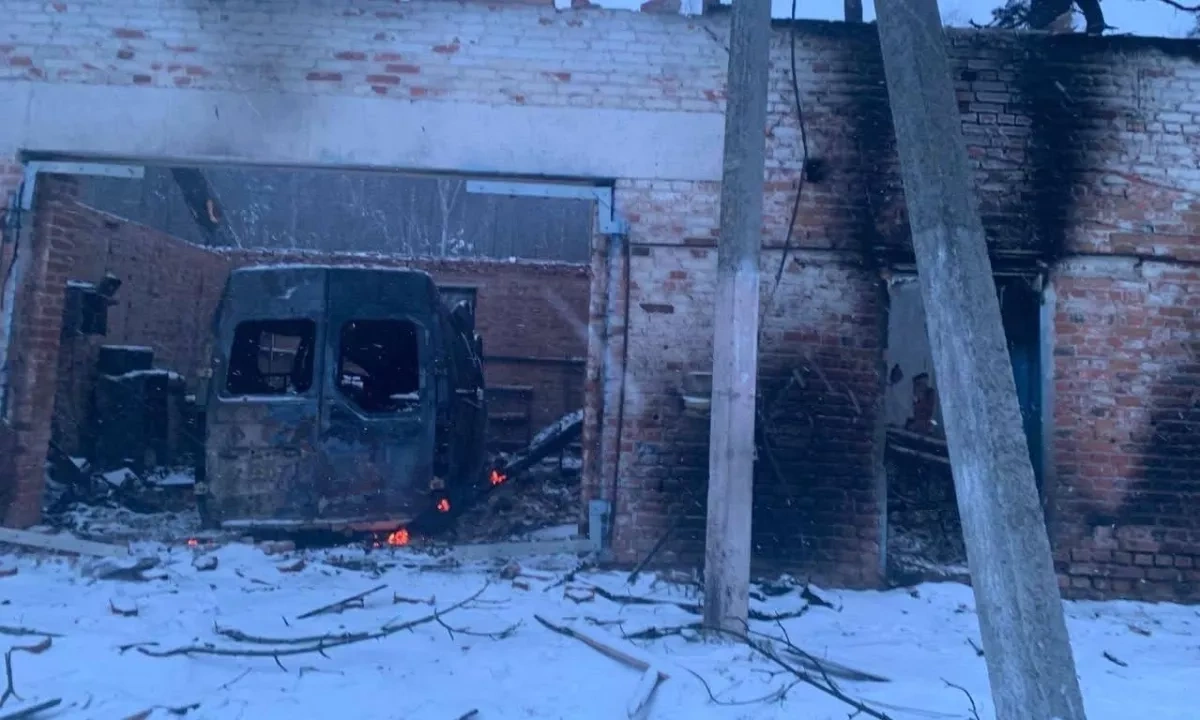 Drone strikes hit hospital, residential areas in Chernihiv region, Ukraine PHOTO