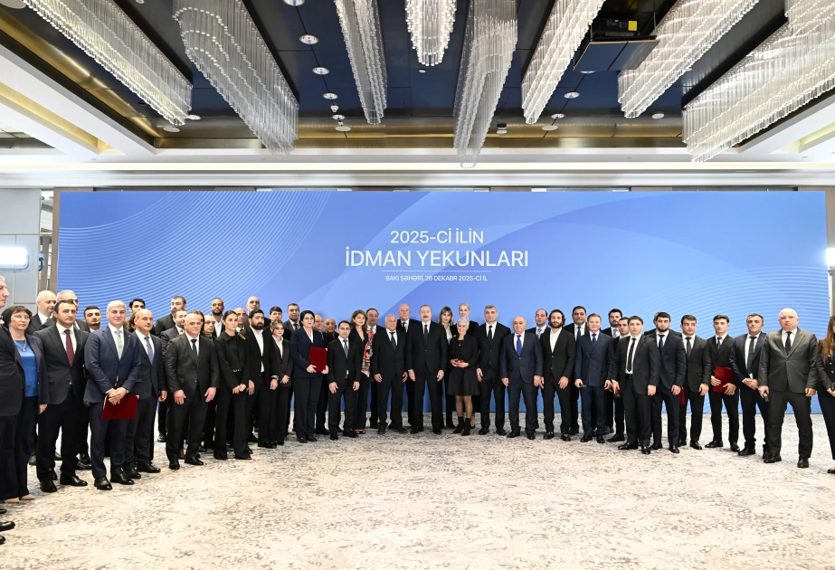 President Ilham Aliyev attends ceremony dedicated to sports results of 2025