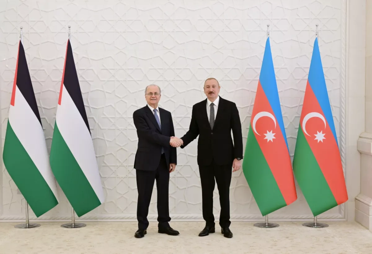 President Aliyev hosts Palestinian PM, discusses cooperation, humanitarian assistance PHOTO