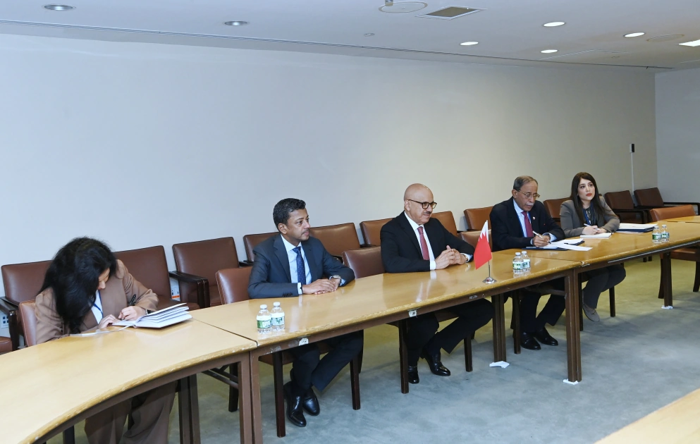 Azerbaijani FM discuss cooperation within UN with his Bahraini counterpart (PHOTO)