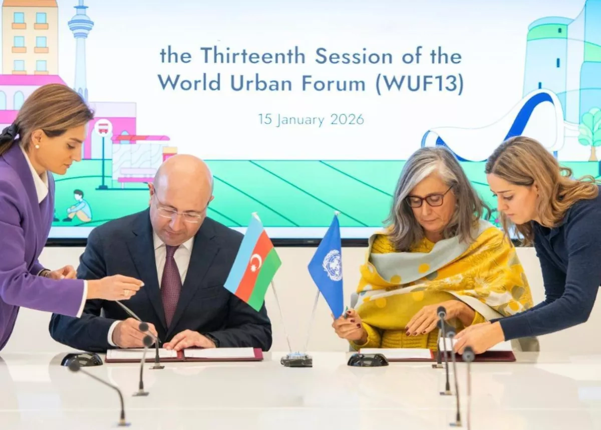 Azerbaijan, UN-Habitat sign logistics agreement for 13th World Urban Forum PHOTO