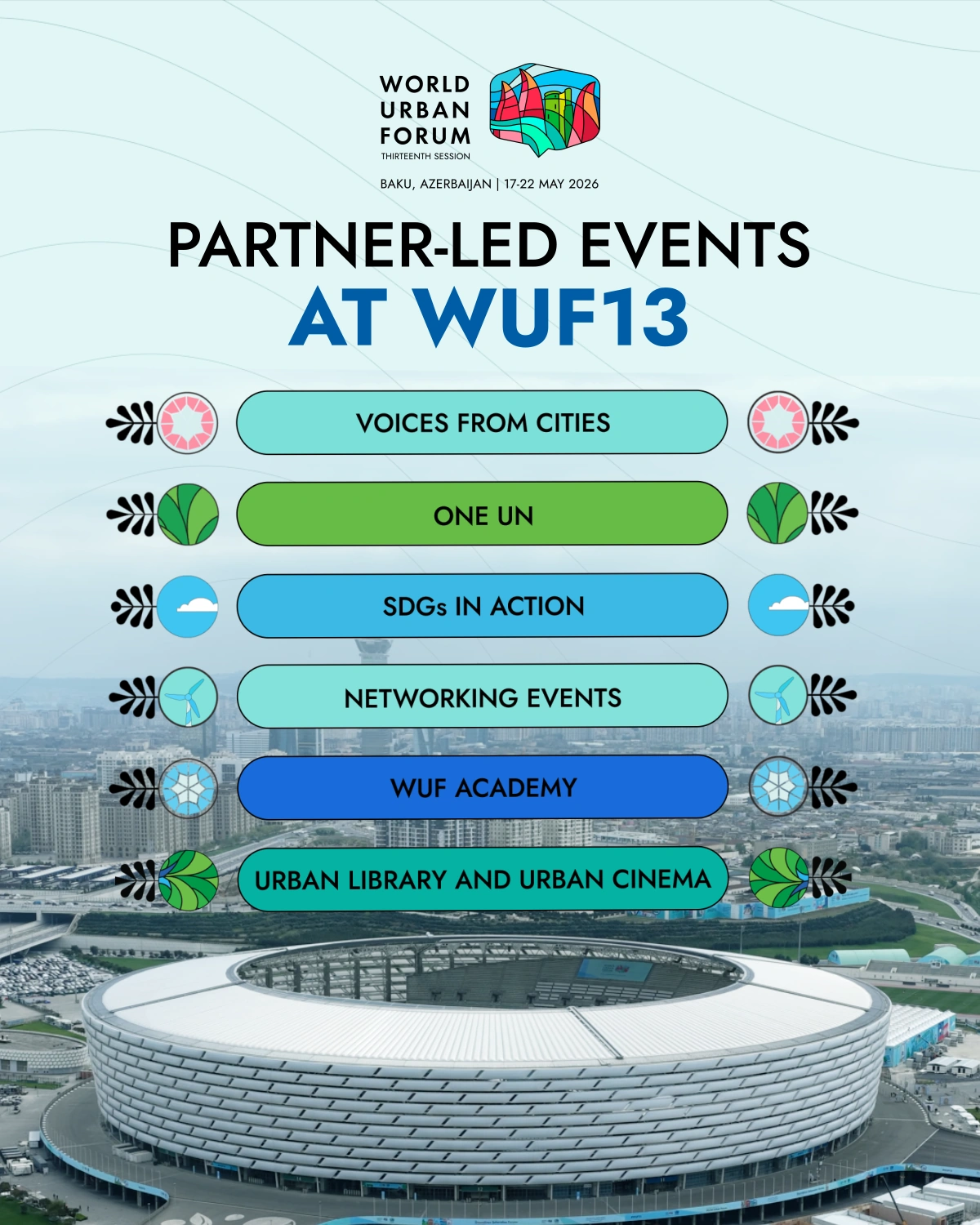 Partner-led events at WUF13 to showcase global solutions for cities