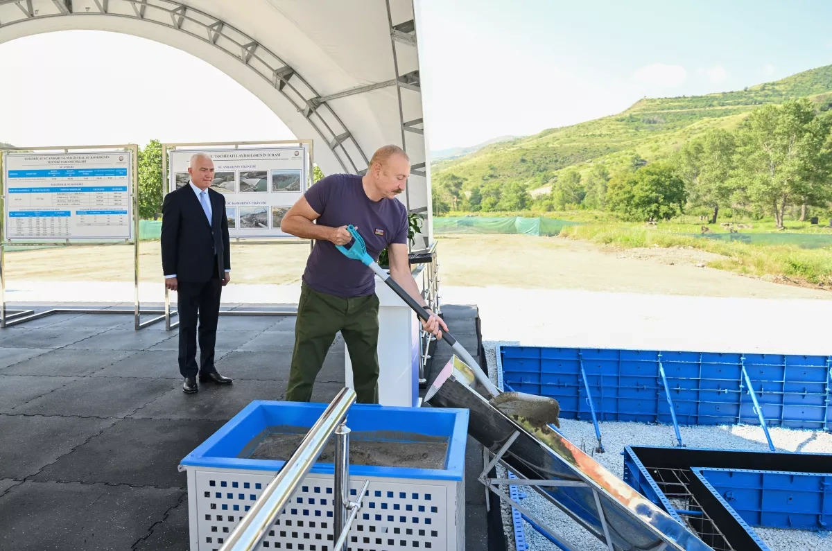 President Aliyev launches major Hakarichay Reservoir project in Lachin PHOTO