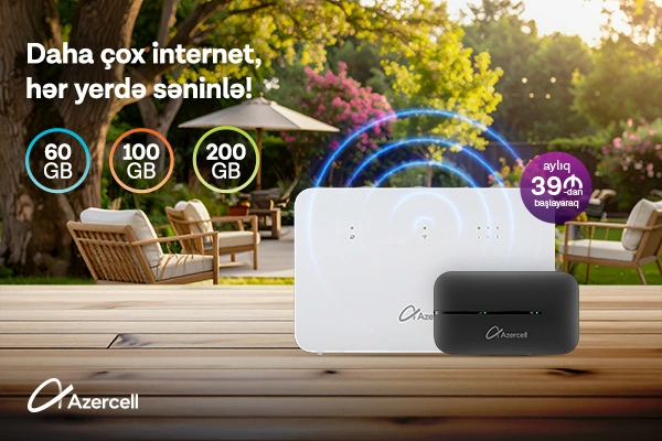 Stay connected anywhere with Azercell’s MiFi and Wi-Fi devices!