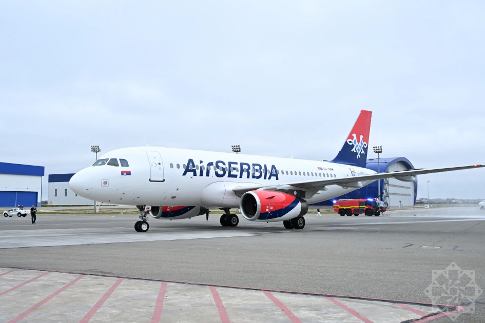 Air Serbia Belgrade–Baku flight welcomed at Heydar Aliyev International Airport