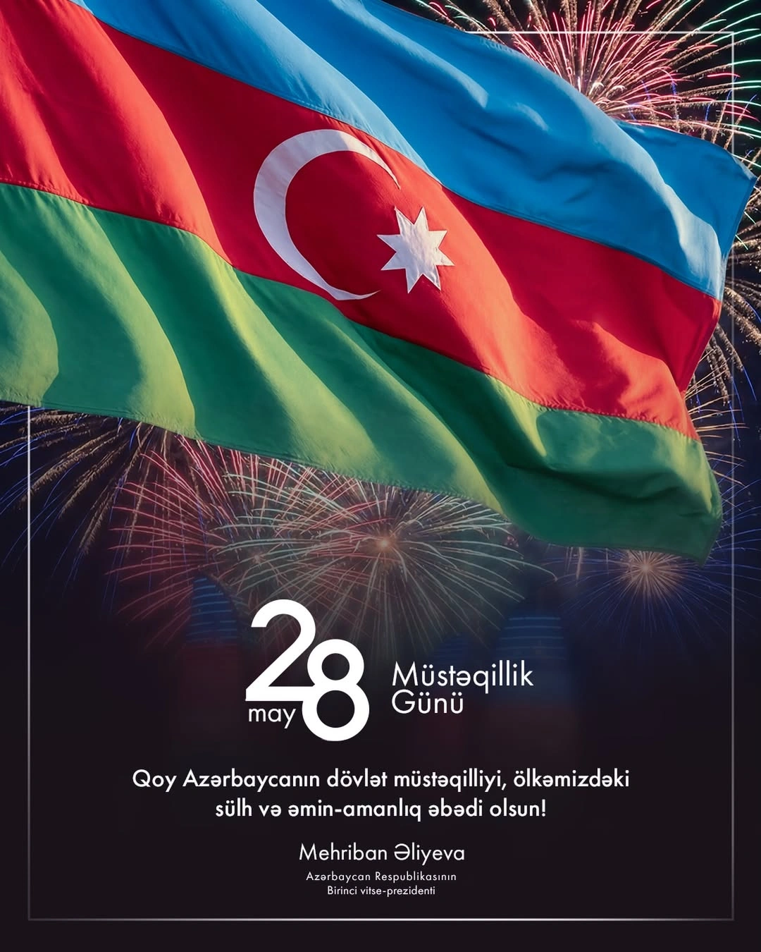 First VP Mehriban Aliyeva shares post on occasion of Independence Day (PHOTO)