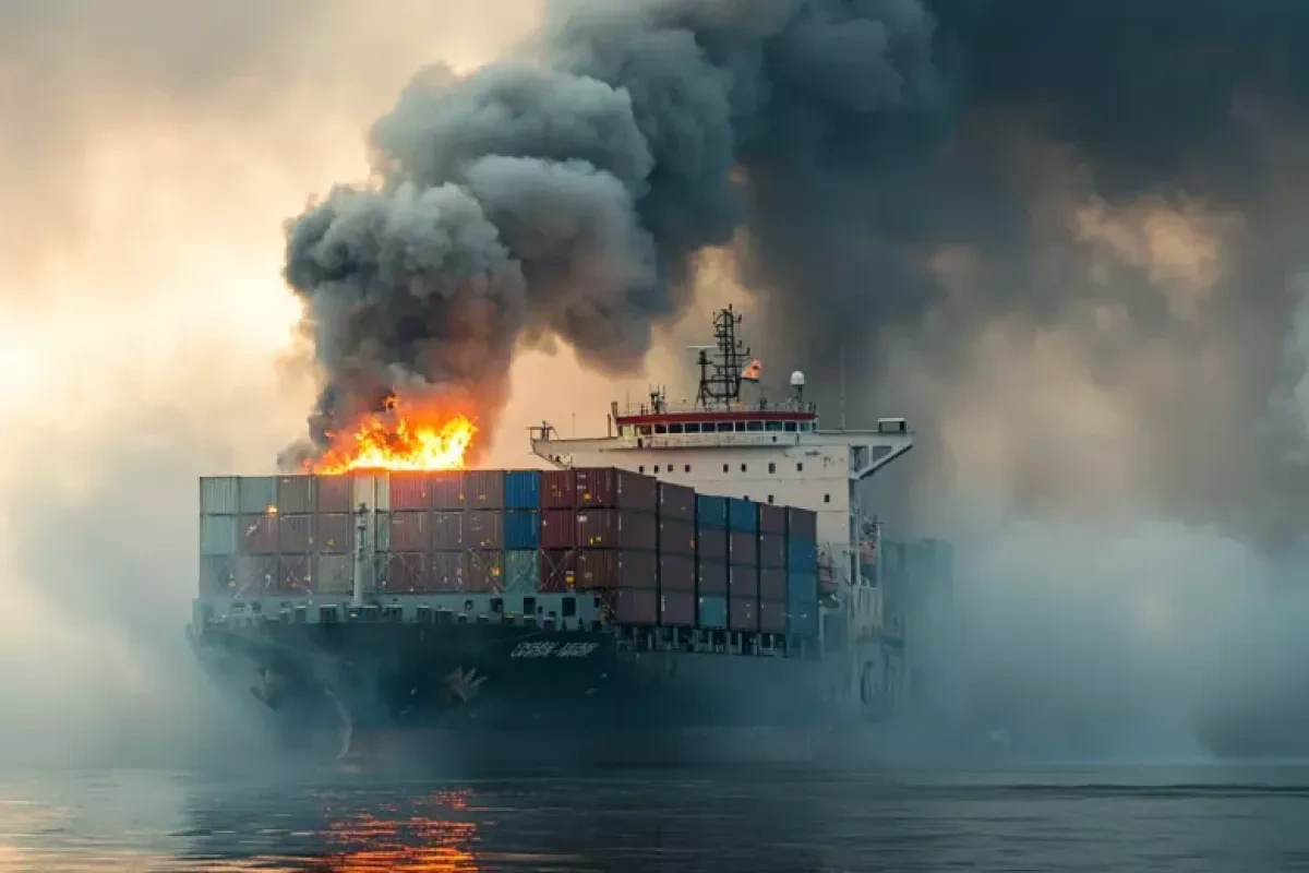 Unidentified projectile hits container ship near UAE