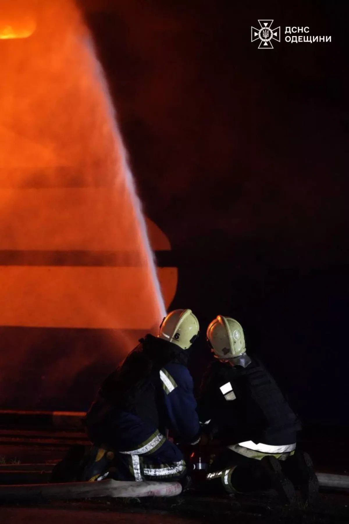 Russian missile strike on Odesa damages civilian vessel and emergency equipment photo / video