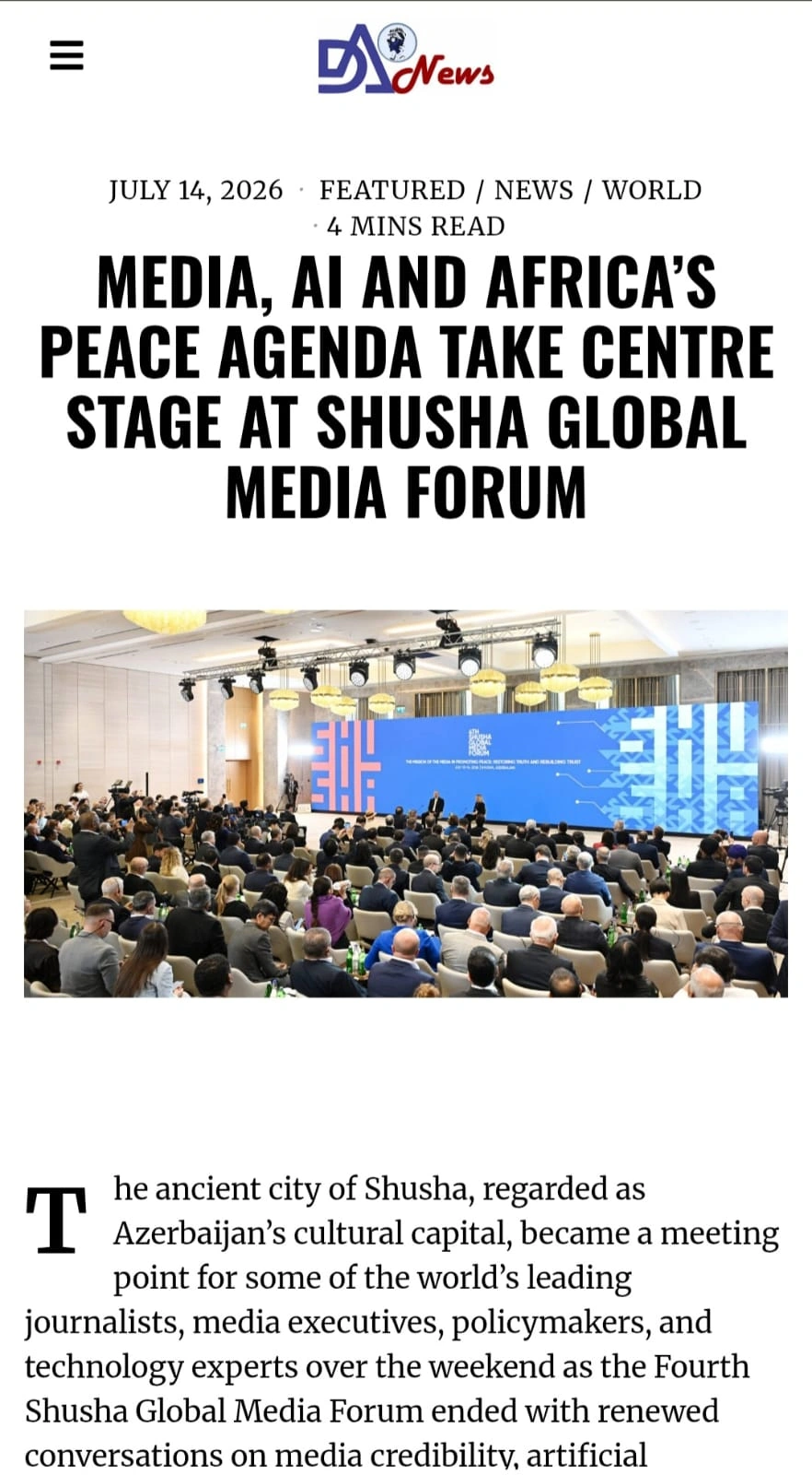 Foreign participants praise President Ilham Aliyev’s vision for inclusive global co-op at Shusha Forum (PHOTO)