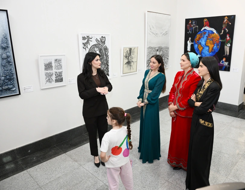Heydar Aliyev Foundation VP Leyla Aliyeva attends opening of MAMA “Mother Nature” international art exhibition in Ashgabat (PHOTO)
