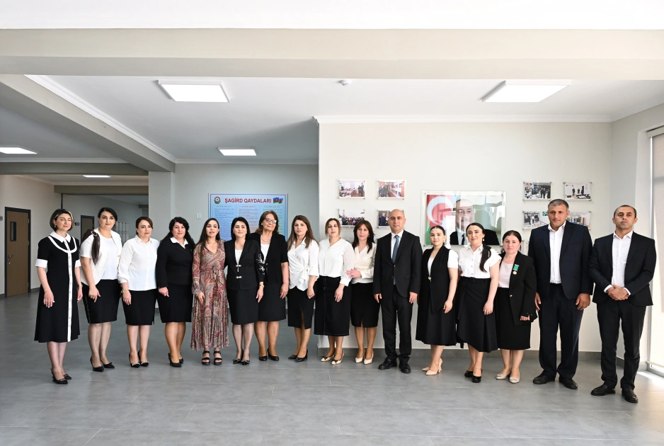 Leyla Aliyeva attends opening of new school building in Yevlakh (PHOTO)