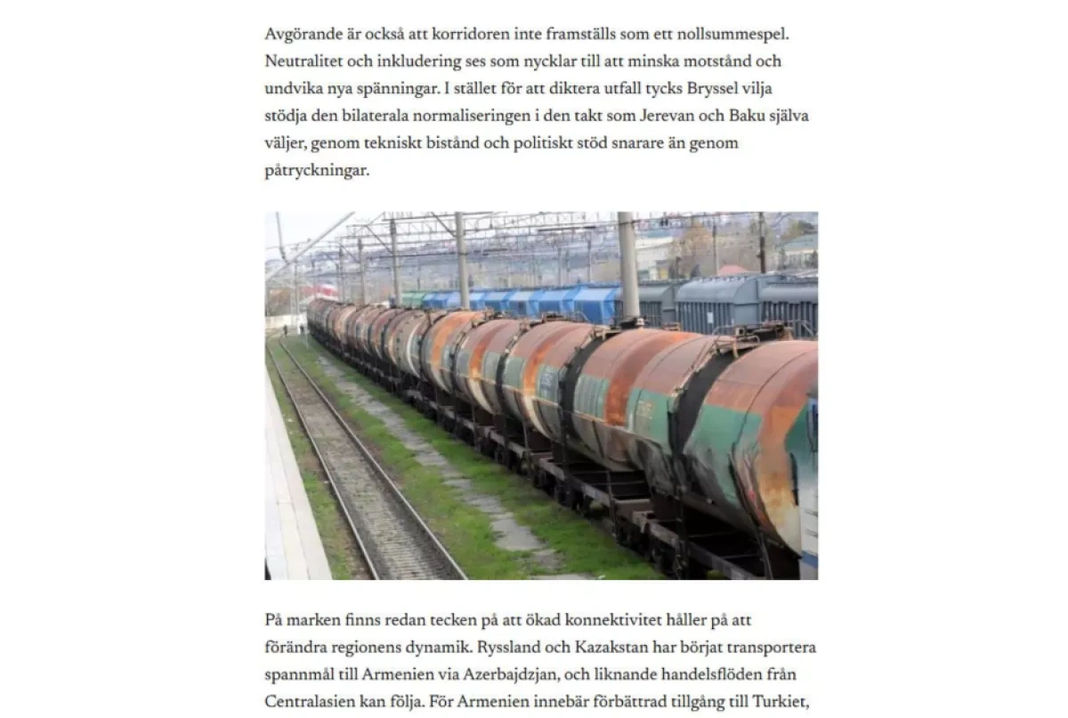 How Armenia–Azerbaijan rapprochement draws EU interest Article in Diplomatic World Sweden
