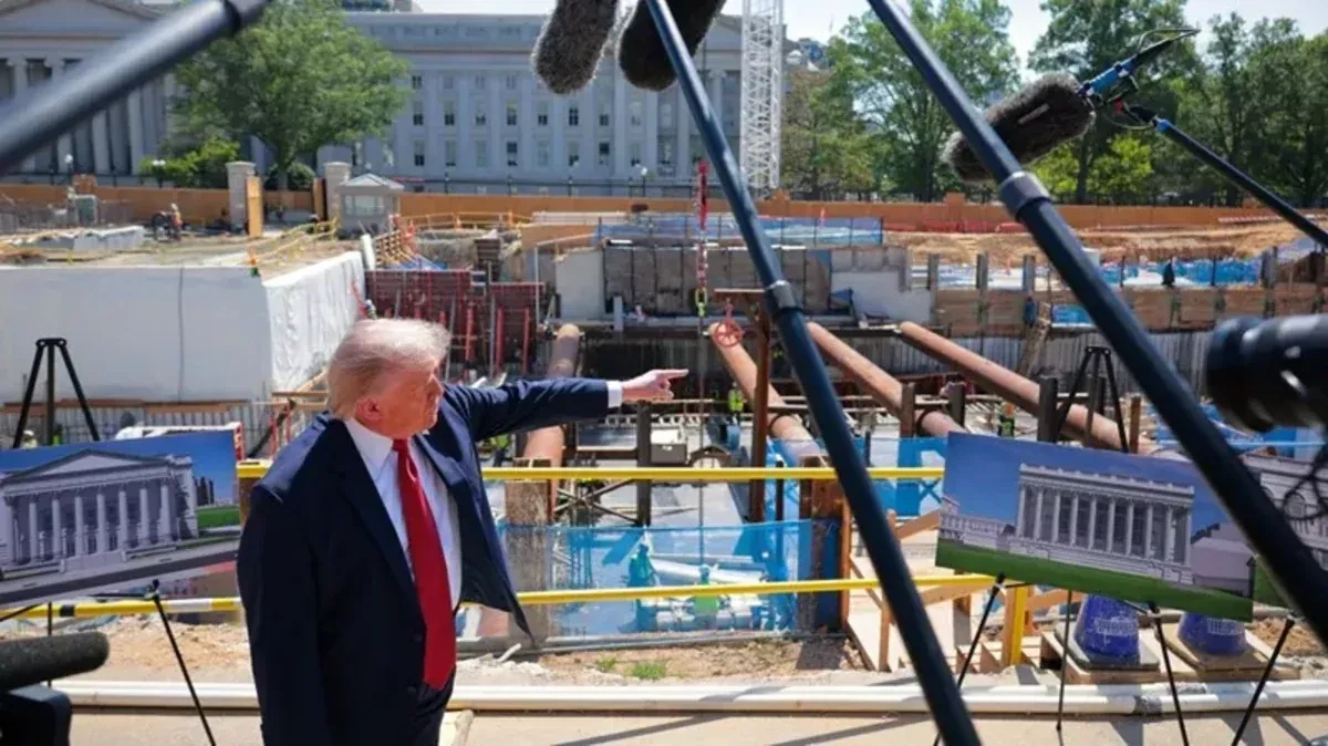 Trump mobilises 250 workers to push ahead with construction of ballroom