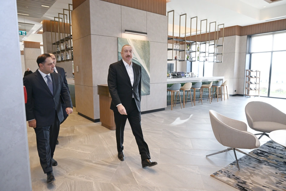 President Ilham Aliyev attends opening of Hilton Garden Inn hotel in Aghdam (PHOTO)