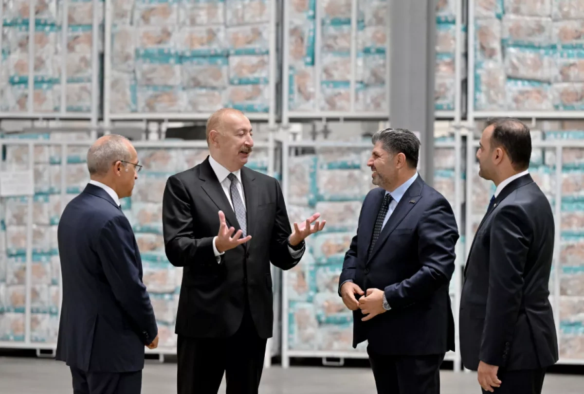 Azerbaijani president opens high-tech paper, hygiene products plant in Baku PHOTO