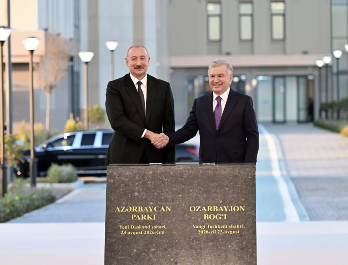 Aliyev, Mirziyoyev lay foundation of Azerbaijan Park in New Tashkent PHOTO