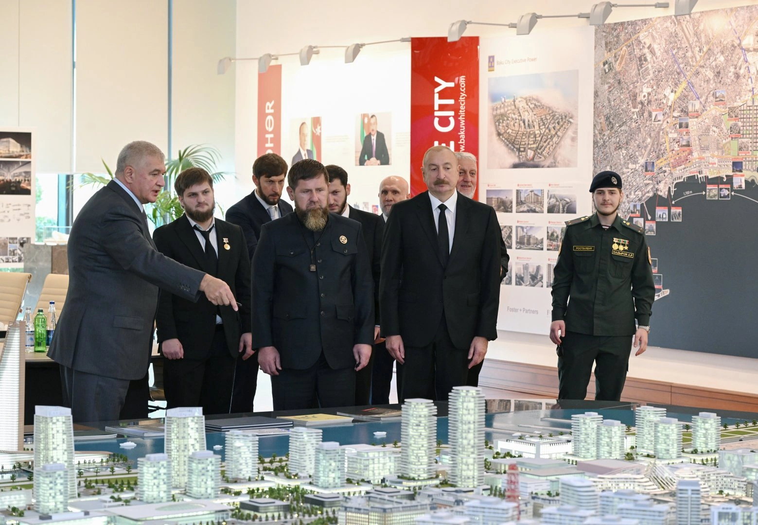 President Ilham Aliyev and Head of Chechen Republic of Russia visit Baku White City (PHOTO)