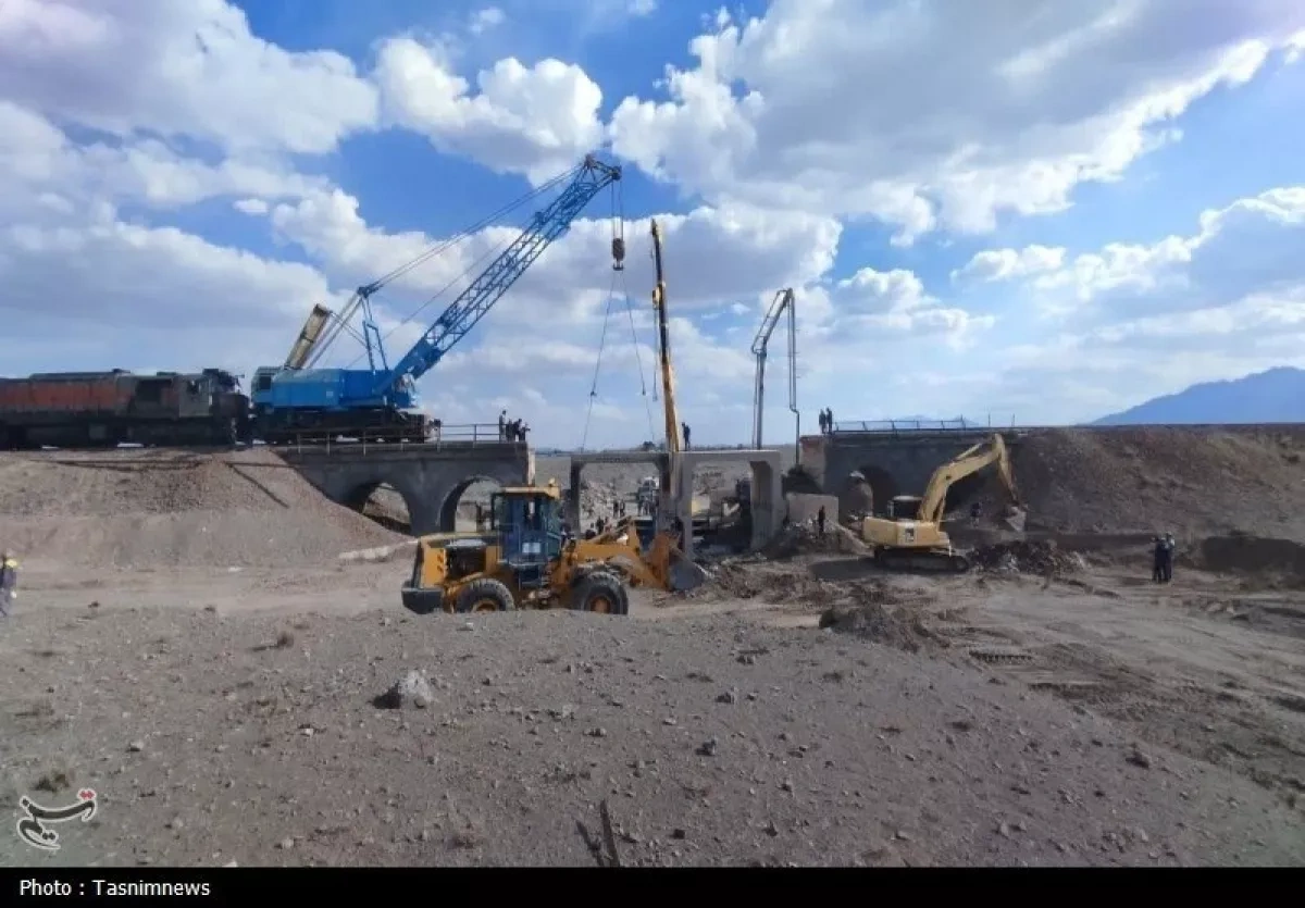 Tehran rebuilds damaged railway bridges following US, Israeli attacks PHOTO