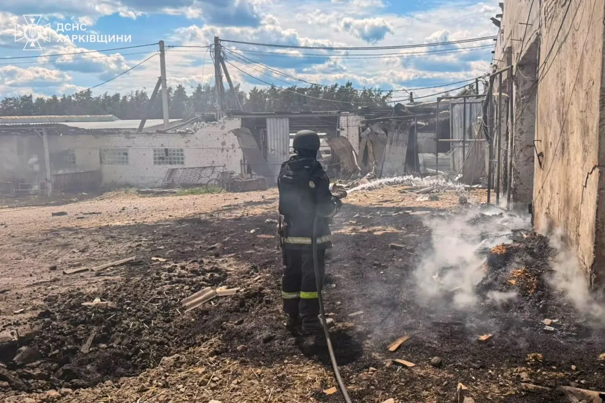 Russian drone strikes firefighters battling blaze at Zaporizhzhia petrol station PHOTO