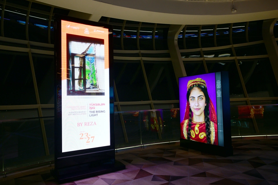 Leyla Aliyeva visits "Rising Light" exhibition by world-renowned photojournalist Reza Deghati in Baku (PHOTO)
