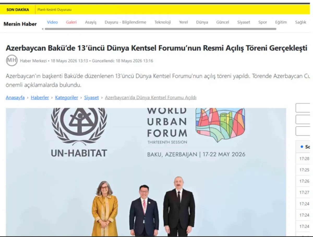 WUF13 opening ceremony in Baku draws wide international media coverage PHOTO
