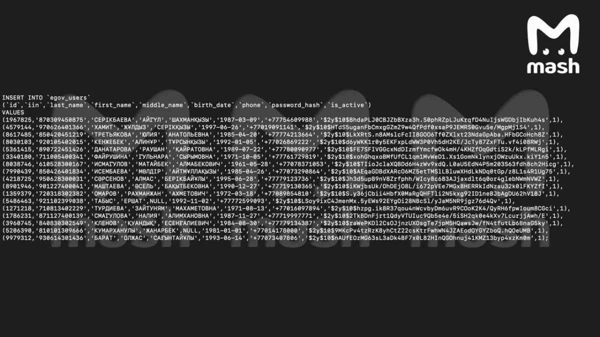 Data of 15 million Kazakh citizens allegedly sold on dark web PHOTO