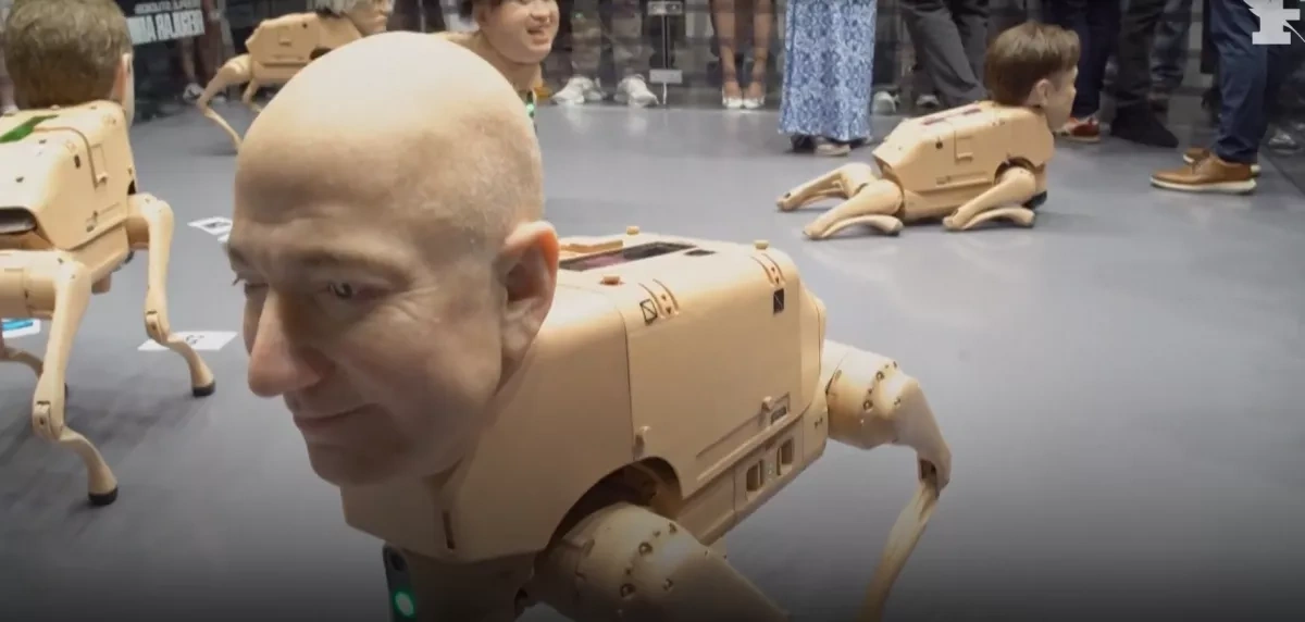 Robot dogs with faces of Musk, Kim Jong Un stun visitors at Art Basel Miami