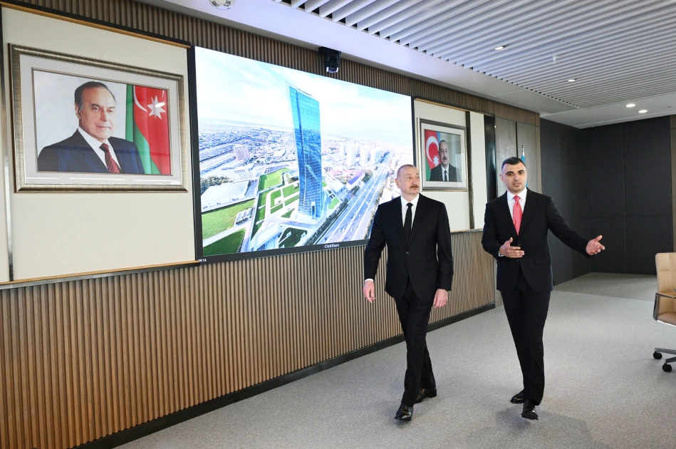 President Ilham Aliyev attends opening of new building of Central Bank (PHOTO)