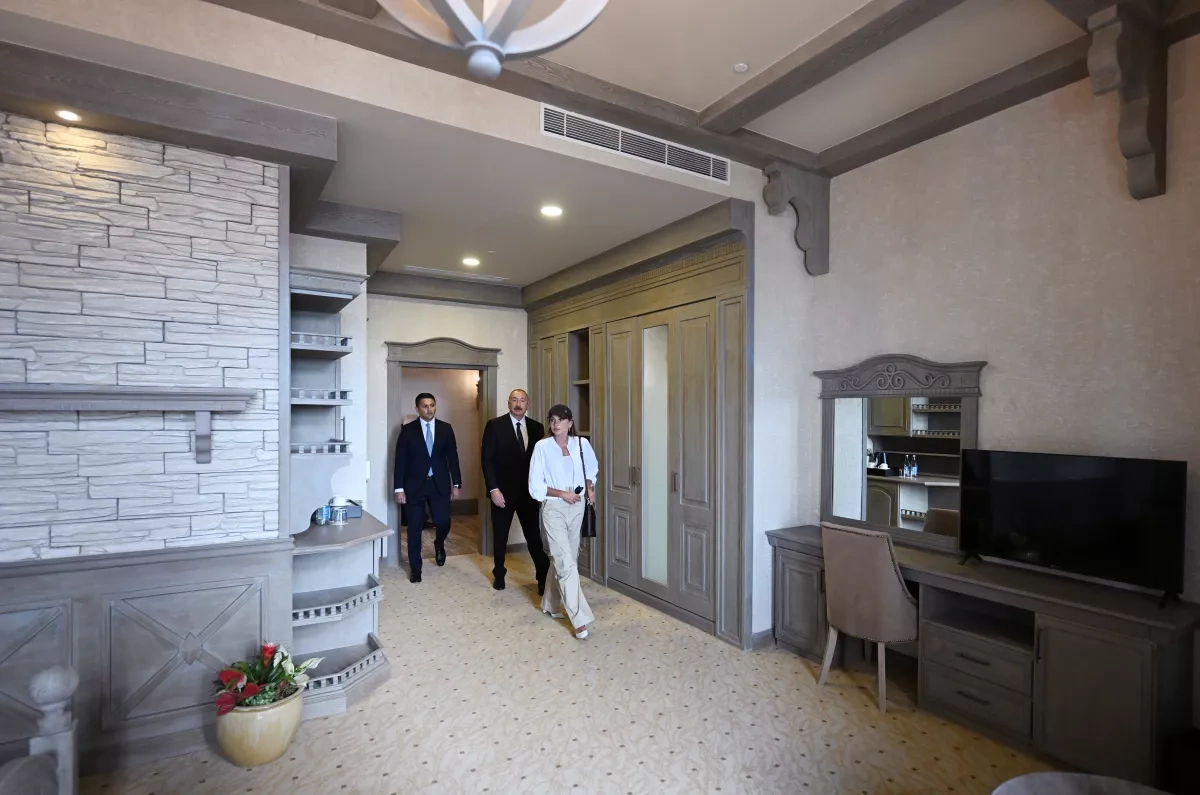 Azerbaijani leader, first lady attend Pirgulu Park hotel opening in Shamakhi PHOTO / UPDATED