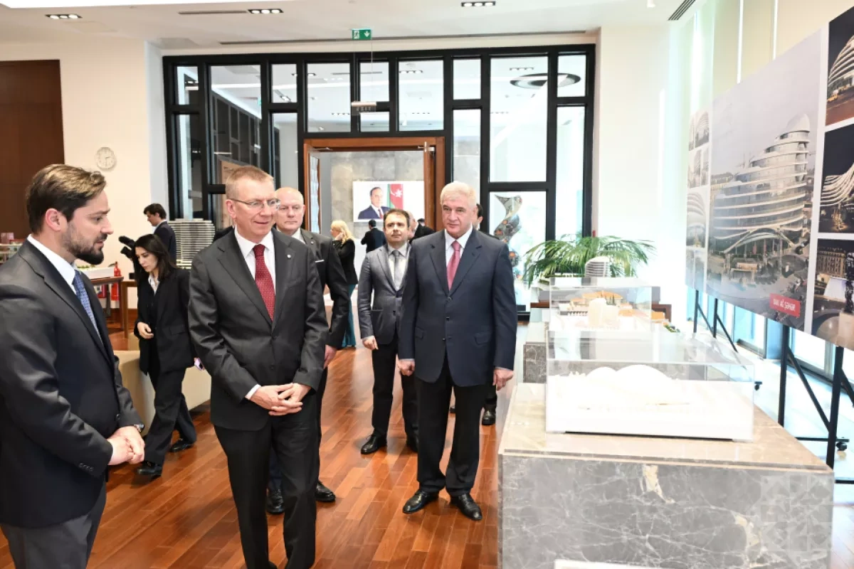 Latvian president tours White City development in Baku PHOTO