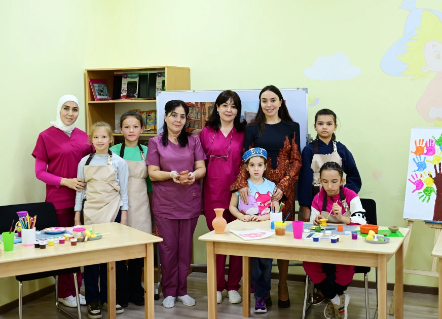 Heydar Aliyev Foundation VP Leyla Aliyeva explores activities of centers established for children with special needs in Samarkand (PHOTO)
