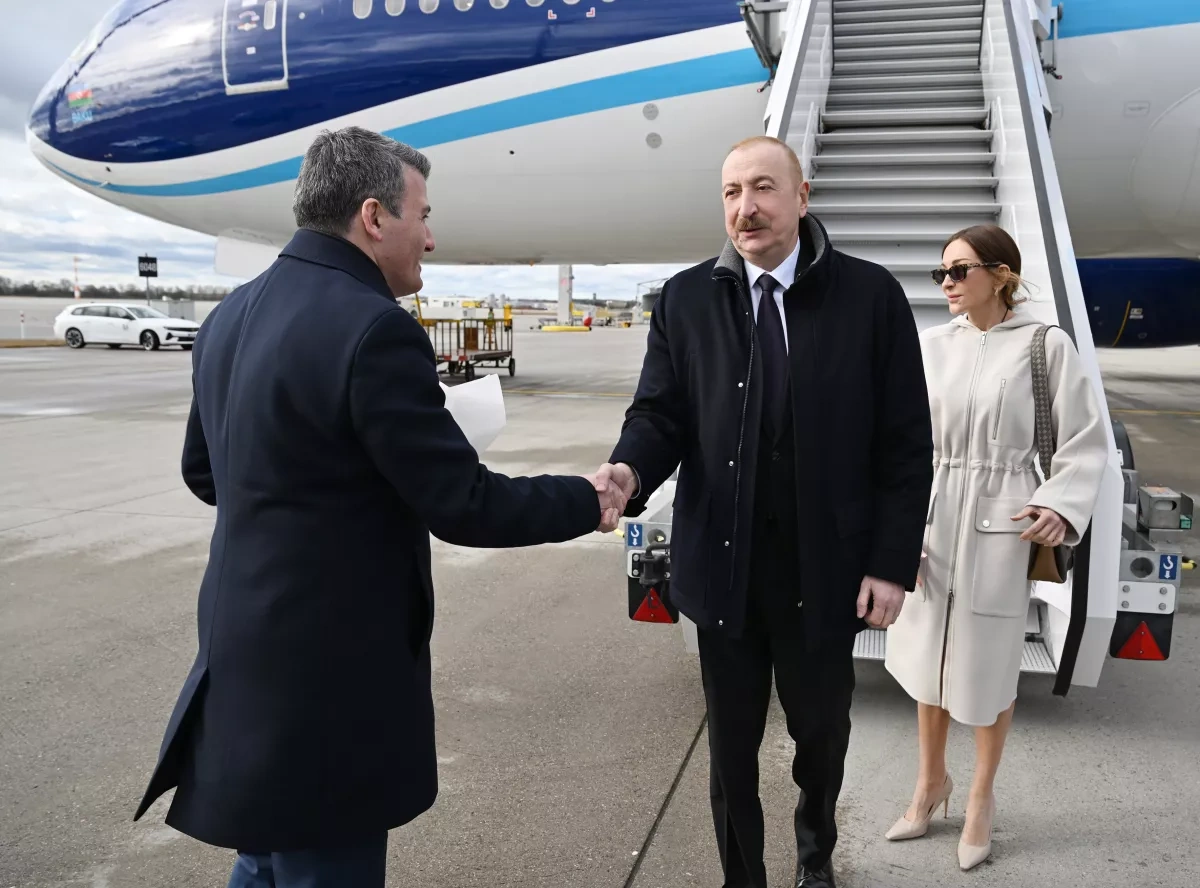 Azerbaijani president arrives in Germany for Munich Security Conference PHOTO