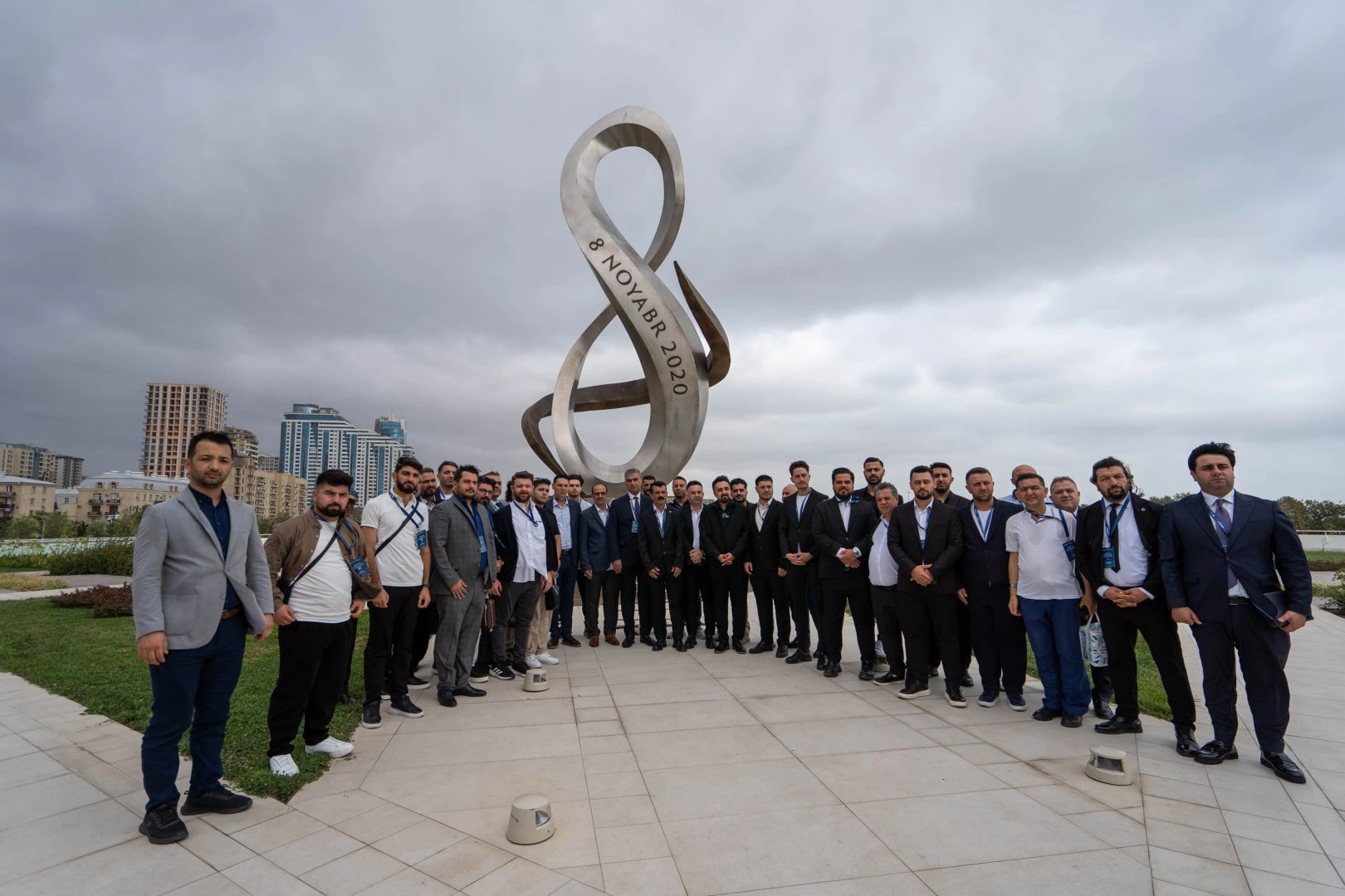 Azerbaijani religious figures visit Victory Monument in Baku (PHOTO)