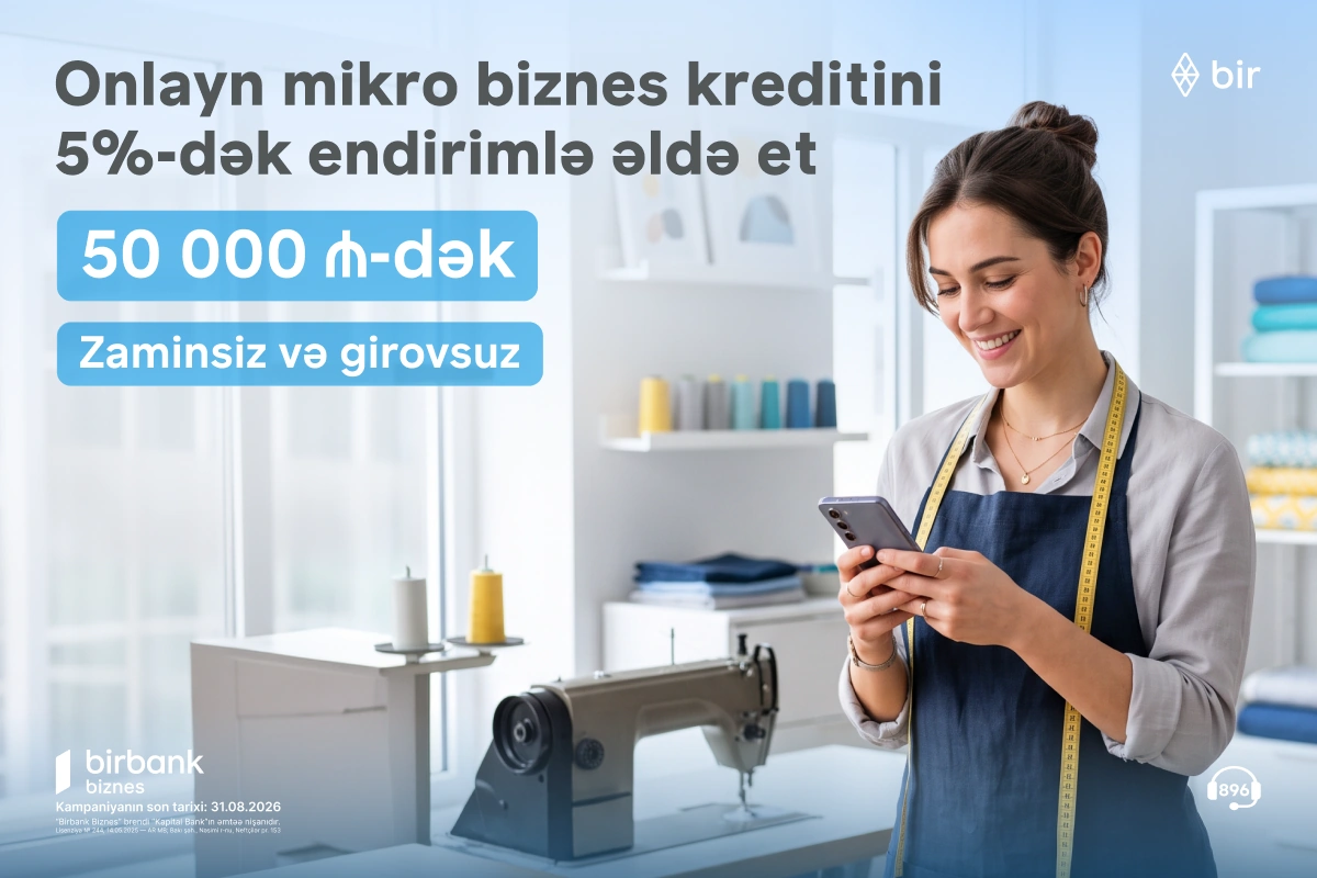 Birbank Biznes offers up to 5% discount on micro business loans