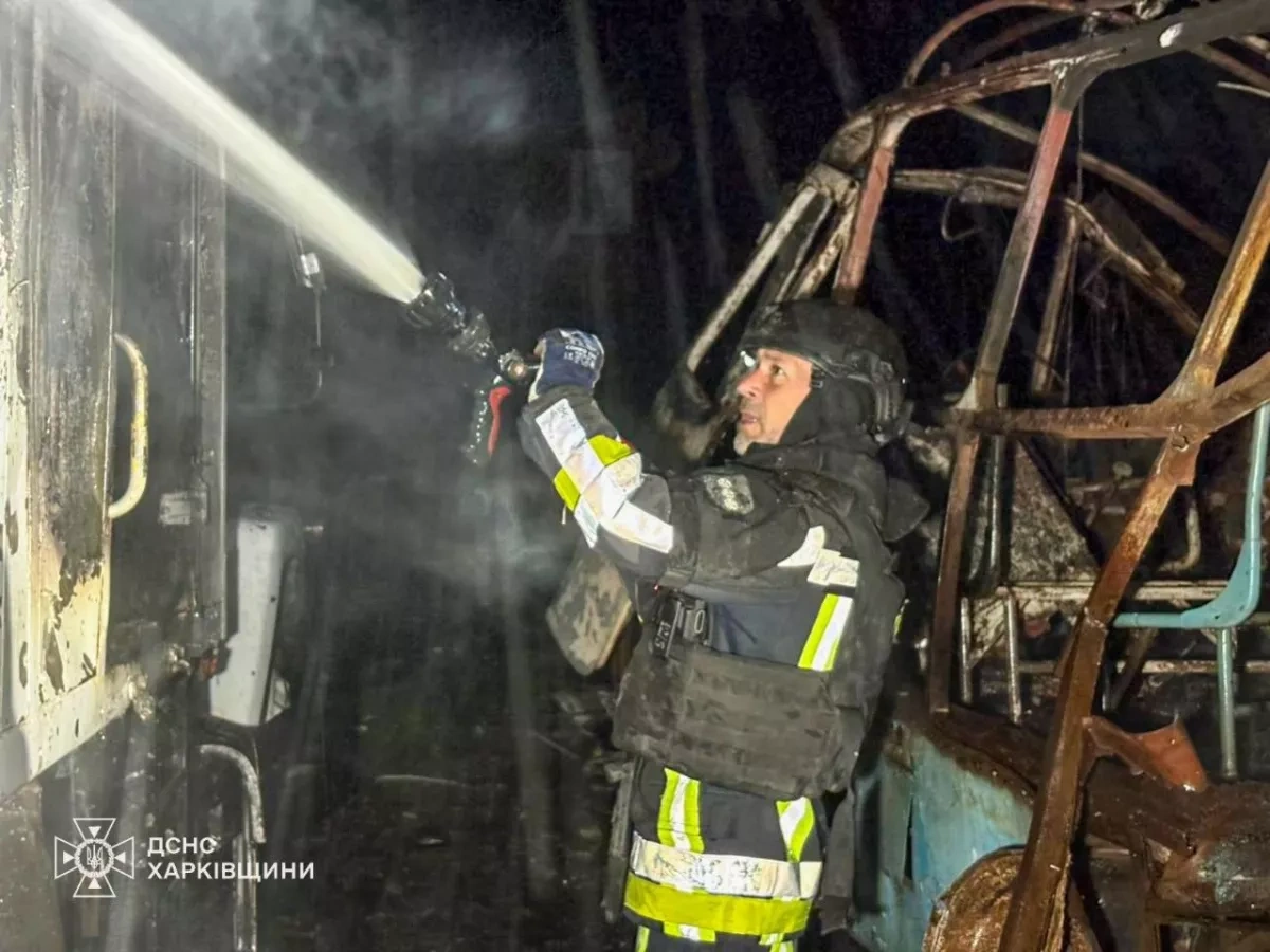 Drone strikes cause fires at transport, utility buildings in Ukraine’s Kharkiv PHOTO