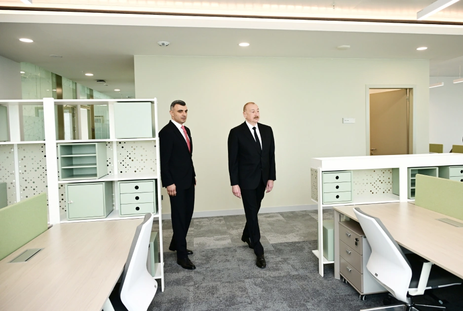 President Ilham Aliyev attends opening of new building of Central Bank (PHOTO)